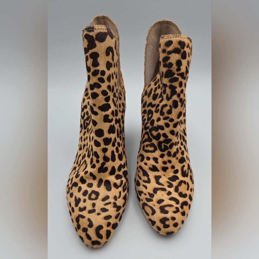 Steve Madden Rockstar Cow Hair Leopard Booties Size 9.5  Excellent Condition - Picture 3 of 8